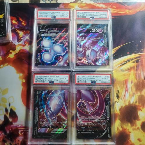 Mewtwo v union destined rivals mewtwo psa 10 opeenvolgende!!, Hobby en Vrije tijd, Verzamelkaartspellen | Pokémon, Zo goed als nieuw