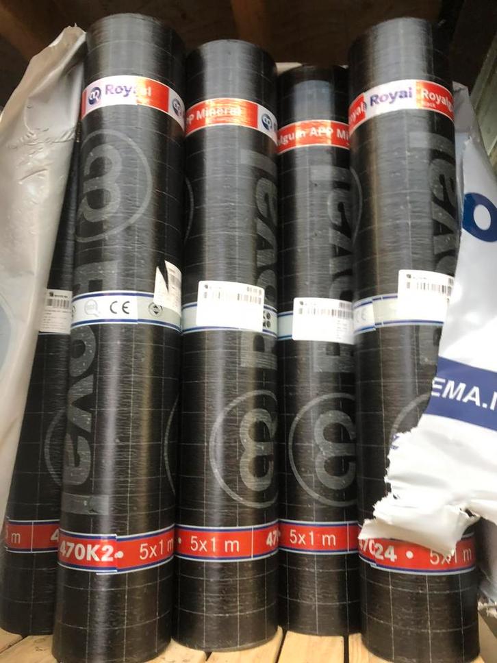 Nieuwe dakrollen glad en mineraal, Doe-het-zelf en Verbouw, Dakpannen en Dakbedekking, Nieuw, Dakleer, Overige materialen, Zwart