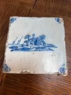 Antieke tegel spinnenkop, Antiek en Kunst, Antiek | Wandborden en Tegels, Ophalen of Verzenden