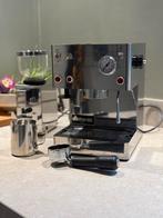 Isomac Giada espressoapparaat met Isomac Granmacinino maler, Espresso apparaat, Zo goed als nieuw, 4 tot 10 kopjes, Afneembaar waterreservoir