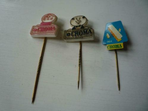 3x Croma Speldjes Speldje Kunststof + Blik, Verzamelen, Speldjes, Pins en Buttons, Zo goed als nieuw, Speldje of Pin, Merk, Ophalen of Verzenden