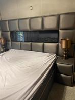 Openhaard bed met 2 nachtkastjes, Tweepersoons, Ophalen of Verzenden, 180 cm, 200 cm