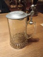 Kristallen pul met tinnen deksel, Ophalen of Verzenden