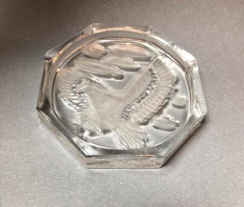 Glazen schaaltje, sieradenschaaltje, met arend, Antiek en Kunst, Antiek | Glas en Kristal, Ophalen of Verzenden