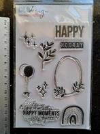 Happy moments  JOURNALING DLS DESIGN STEMPEL JOURNAL, Ophalen of Verzenden, Nieuw, Clearstamp