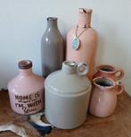 6 vazen grijs roze steen - kruiken potten kannen decoratie, Huis en Inrichting, Woonaccessoires | Vazen, Overige kleuren, Aardewerk of Porselein