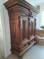 Antieke toogkast eiken met houtsnijwerk, Antiek en Kunst, Ophalen