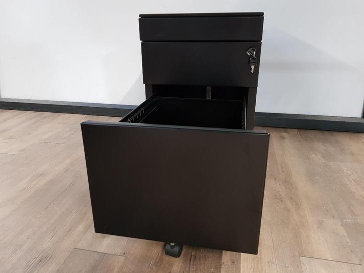 Metalen ladeblok dossierlade + pennenlade (Zwart), Huis en Inrichting, Kasten | Ladekasten, Minder dan 100 cm, Minder dan 50 cm