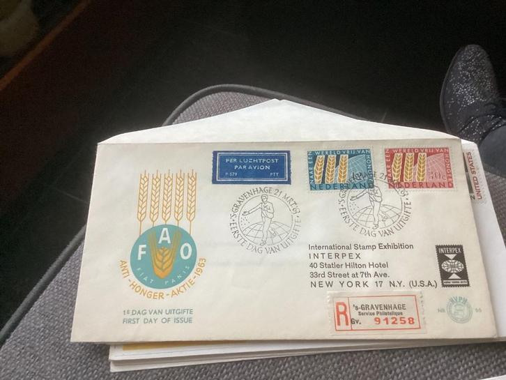 No6387 Afwijkend E55 luchtpost aangetekend interpex Heb ook, Postzegels en Munten, Postzegels | Eerstedagenveloppen, Onbeschreven