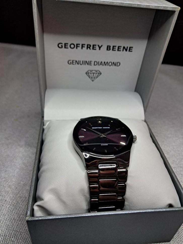 Gloednieuwe horloge Geoffrey Beene genuine diamond, Sieraden, Tassen en Uiterlijk, Horloges | Heren, Nieuw, Polshorloge, Overige merken