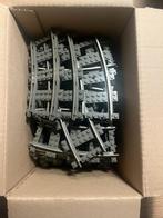 Doos met Lego rails 9V bochten (35 stuks), Ophalen of Verzenden, Zo goed als nieuw, Losse stenen, Lego