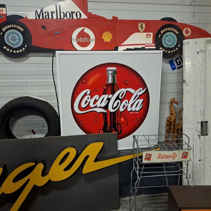 Coca-cola button lichtbak Xxl, Verzamelen, Merken en Reclamevoorwerpen, Gebruikt, Lichtbak of (neon) lamp, Ophalen