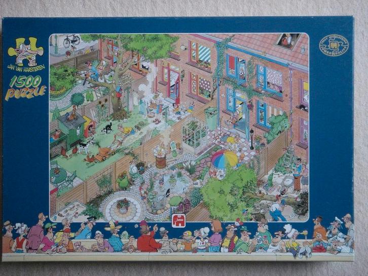 1500 Puzzel: Jan van Haasteren: De Buren, Hobby en Vrije tijd, Denksport en Puzzels, Zo goed als nieuw, Legpuzzel, 500 t/m 1500 stukjes