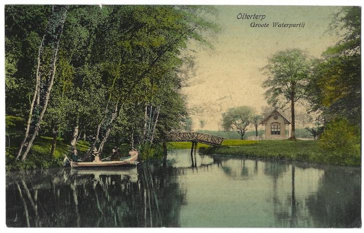 Olterterp, Groote Waterpartij, Verzamelen, Ansichtkaarten | Nederland, Gelopen, Friesland, Voor 1920, Verzenden