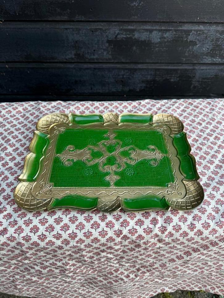 Vintage Florentijns Dienblad Look-alike, Huis en Inrichting, Woonaccessoires | Dienbladen, Nieuw, Kunststof, Rechthoekig, Ophalen of Verzenden