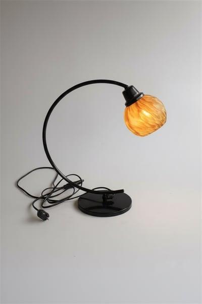 Vintage - retro Ikea tafellamp, Huis en Inrichting, Lampen | Tafellampen, Gebruikt, Minder dan 50 cm, Glas, Metaal, Ophalen of Verzenden