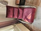 Mooie schommel stoel. Met hocker kleur bordeaux., Huis en Inrichting, Fauteuils, Ophalen, Zo goed als nieuw