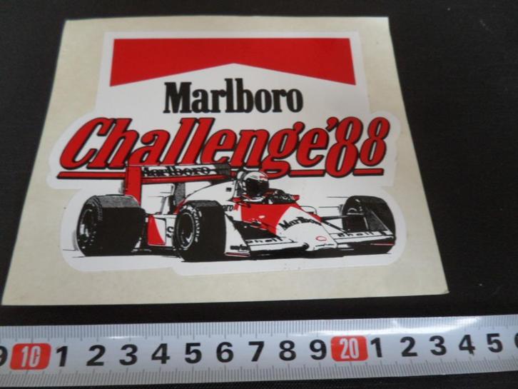 sticker MARLBORO Challenge 1988 *, Verzamelen, Stickers, Zo goed als nieuw, Bedrijf of Vereniging, Ophalen