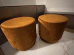 Poef Kristy van Karwei is congac gouden kleur., Ophalen of Verzenden, Nieuw, Rond, Minder dan 50 cm