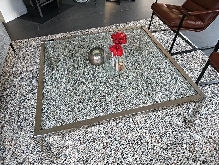 Metaform salontafel, Huis en Inrichting, Tafels | Salontafels, Gebruikt, Minder dan 50 cm, 100 tot 150 cm, 100 tot 150 cm, Vierkant