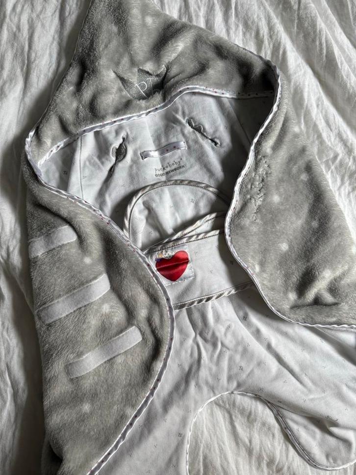 Puckababy GoGo Wikkeldeken Newborn Fleece, Kinderen en Baby's, Dekens, Slaapzakjes en Inbakerproducten, Zo goed als nieuw, Deken