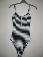 Zwart-wit gestreepte body / top maat 34, Kleding | Dames, Ondergoed en Lingerie, Ophalen of Verzenden, Body of Korset, Wit