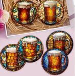Onderzetters met Pul bier afbeeldingen, Huis en Inrichting, Woonaccessoires | Onderzetters, Ophalen of Verzenden, Nieuw, Glas of Kopje