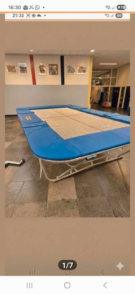 Eurotramp trampoline- professioneel & weinig gebruikt, Sport en Fitness, Turnen, Zo goed als nieuw, Materiaal, Maat 36 t/m 42