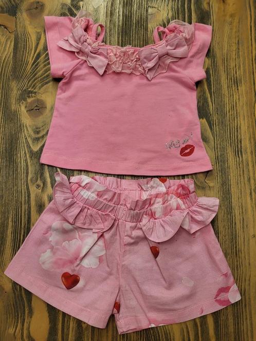 Als nieuw roze origineel setje v Lapin House maat 74/ 9 mnd, Kinderen en Baby's, Babykleding | Maat 74, Zo goed als nieuw, Meisje