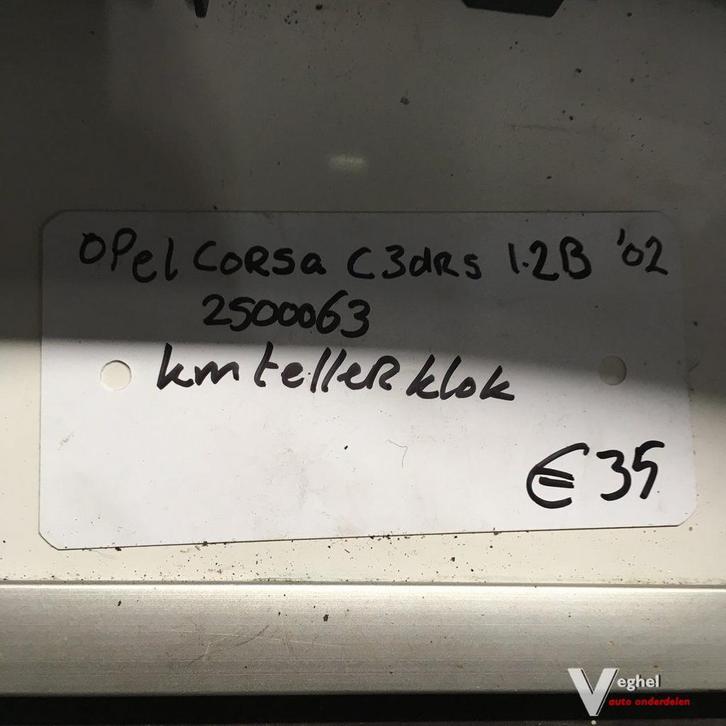 Opel Corsa C 1.2B 3 drs 2002 Wagennr 2500063   Km Tellerklok, Auto-onderdelen, Dashboard en Schakelaars, Gebruikt, Ophalen of Verzenden