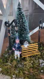 Grote witte,houten lantaarn met kersttafereeltje., Diversen, Kerst, Ophalen, Zo goed als nieuw