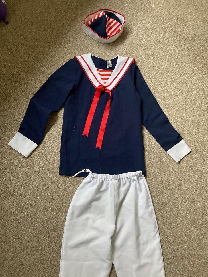 Matrozen pak verkleedkleding maat 152, Kinderen en Baby's, Carnavalskleding en Verkleedspullen, Gebruikt, Jongen of Meisje, 146 t/m 152