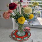 glazen dienblad Retro jaren 60, rood., Ophalen of Verzenden, Zo goed als nieuw, Glas, Overige stijlen