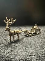 Zilveren miniatuur arrenslee met rendier - Nicchi, Ophalen of Verzenden, Zilver