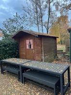 blokhut ca 2.00 x 2.50, Tuin en Terras, Tuinhuizen, Blokhut, 1 raam, Met overkapping, Hout