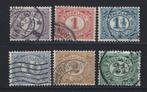 NVPH 50 51 52 53 54 55 geb Cijfer 1899 Nederland voor 10% CW, Verzenden, T/m 1940, Gestempeld
