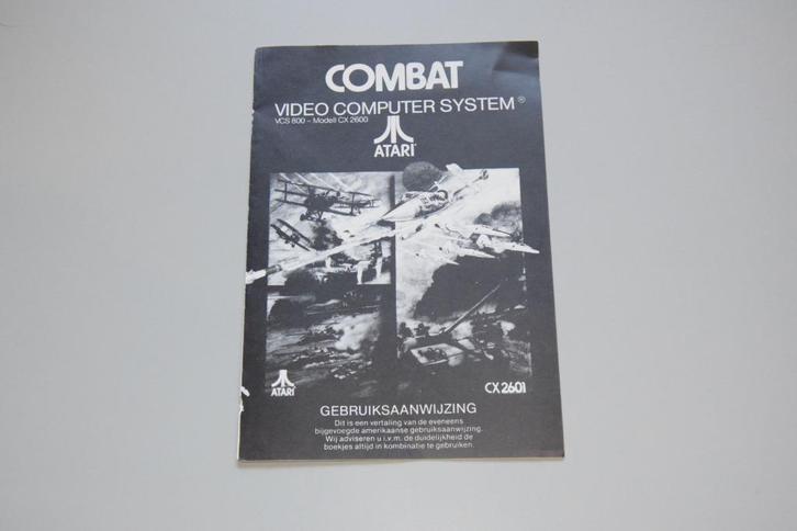 Atari 2600 : Combat (alleen Nederlands Handleiding), Spelcomputers en Games, Games | Atari, Zo goed als nieuw, Atari 2600, Racen en Vliegen
