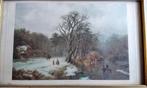 Prent Barend Cornelis Koekkoek winterlandschap 1837 in Lijst, Ophalen