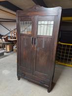 Art deco Amsterdamse school kast, legkast, linnenkast, Ophalen, Gebruikt, 50 tot 70 cm, 105 cm of meer