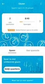 AH volle spaarkaarten glazen 2 stuks, Verzamelen, Albert Heijn, Ophalen