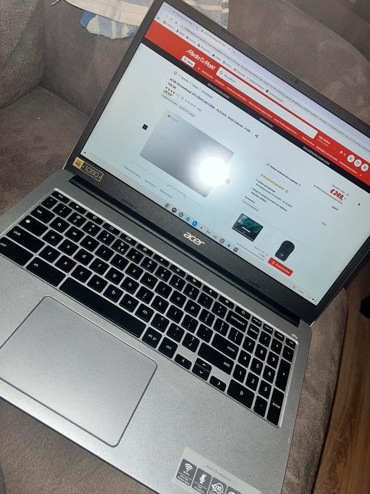 Acer Chromebook 315- CB315-4H-C3SW, Computers en Software, Chromebooks, Zo goed als nieuw, 15 inch, 4 GB of minder, 128 GB, Qwerty
