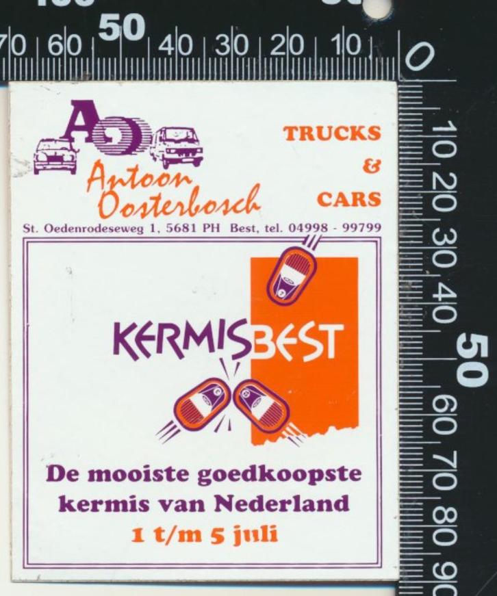 Sticker: Kermis Best, Verzamelen, Stickers, Zo goed als nieuw, Bedrijf of Vereniging, Ophalen of Verzenden