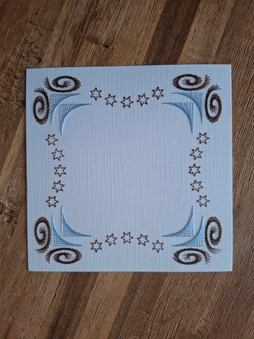 Geborduurde opleg kaart, Hobby en Vrije tijd, Kaarten | Zelf maken, Zo goed als nieuw, Blanco kaart of Basiskaart, Ophalen of Verzenden