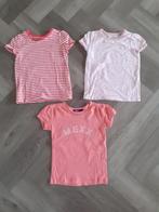 Set T-shirts 3x, Maat 104/110, Kinderen en Baby's, Kinderkleding | Maat 104, Ophalen of Verzenden, Gebruikt, Meisje, Shirt of Longsleeve