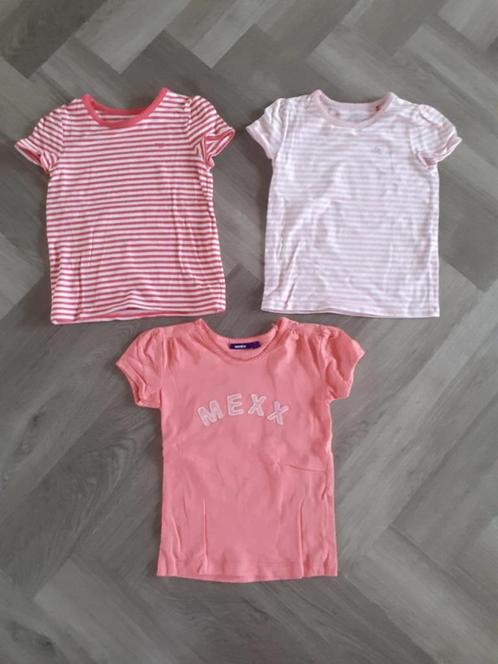 Set T-shirts 3x, Maat 104/110, Kinderen en Baby's, Kinderkleding | Maat 104, Gebruikt, Meisje, Shirt of Longsleeve, Ophalen of Verzenden