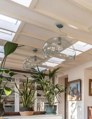 2x Kartell FL/Y hanglamp Ø52 LED petrolblauw beschikbaar voor biedingen