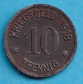 (KE126) Duitsl. Noodgeld Neheim 10 Pfennig 1918, Postzegels en Munten, Munten | Europa | Niet-Euromunten, Losse munt, Duitsland
