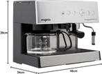 Magimix L'expresso & Filtre Koffiemachine - Zo goed als nieu, Witgoed en Apparatuur, Ophalen, Afneembaar waterreservoir, Gemalen koffie