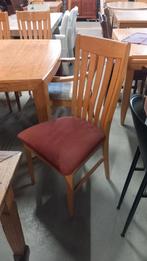 Eetkamerstoelen set van 4, hoge rug, stoffen zitting, Huis en Inrichting, Stoelen, Ophalen, Hout, Spijlenrug, Vier