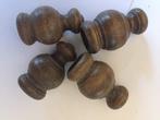 Donker Houten eindknop voor roede van 28 mm - hout - NIEUW, Ophalen of Verzenden, Nieuw